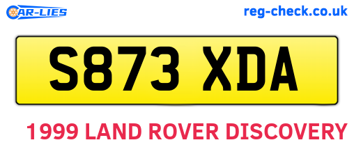 S873XDA are the vehicle registration plates.