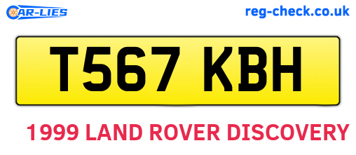 T567KBH are the vehicle registration plates.