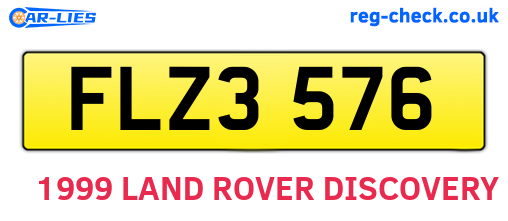 FLZ3576 are the vehicle registration plates.