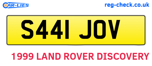 S441JOV are the vehicle registration plates.