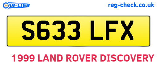 S633LFX are the vehicle registration plates.