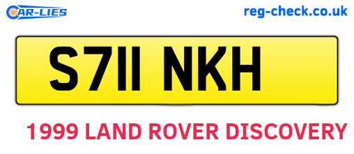S711NKH are the vehicle registration plates.