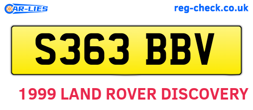 S363BBV are the vehicle registration plates.