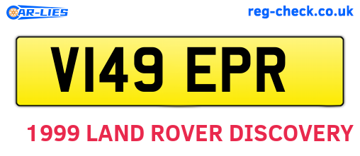 V149EPR are the vehicle registration plates.