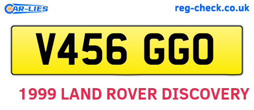 V456GGO are the vehicle registration plates.