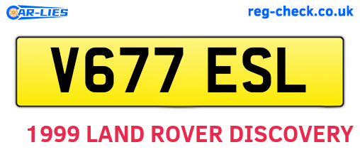 V677ESL are the vehicle registration plates.