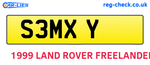 S3MXY are the vehicle registration plates.