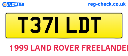 T371LDT are the vehicle registration plates.