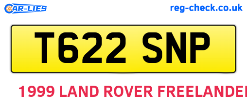 T622SNP are the vehicle registration plates.