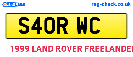 S40RWC are the vehicle registration plates.