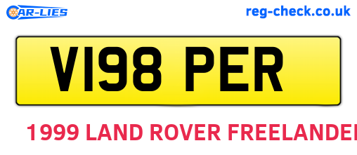 V198PER are the vehicle registration plates.