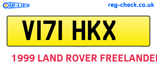 V171HKX are the vehicle registration plates.
