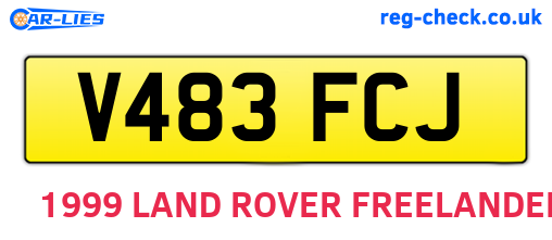V483FCJ are the vehicle registration plates.