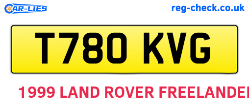T780KVG are the vehicle registration plates.