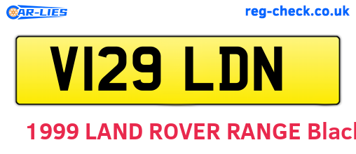 V129LDN are the vehicle registration plates.