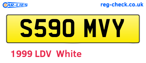 S590MVY are the vehicle registration plates.