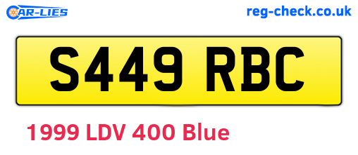 S449RBC are the vehicle registration plates.
