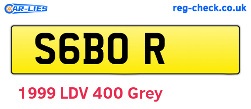 S6BOR are the vehicle registration plates.