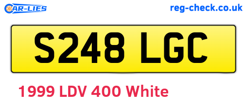 S248LGC are the vehicle registration plates.