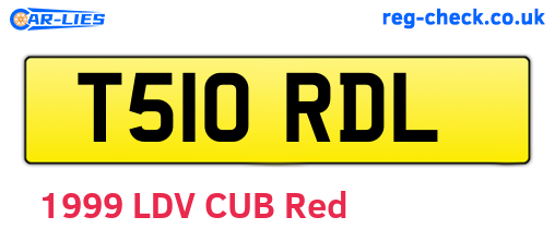 T510RDL are the vehicle registration plates.
