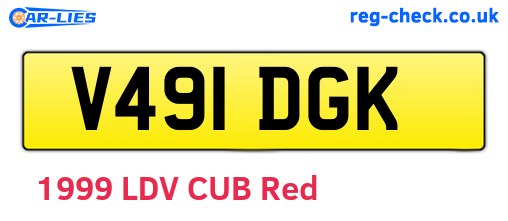 V491DGK are the vehicle registration plates.