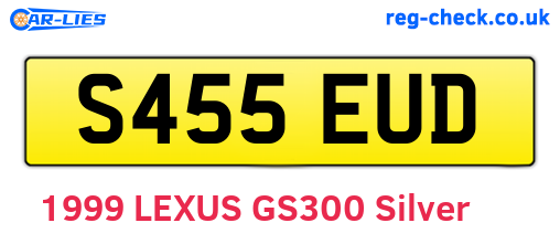 S455EUD are the vehicle registration plates.