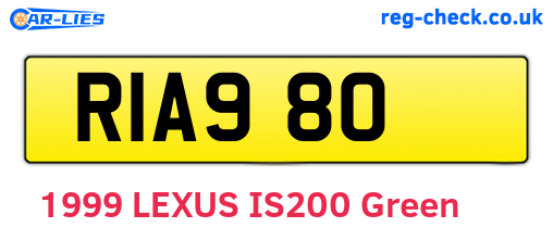 RIA980 are the vehicle registration plates.