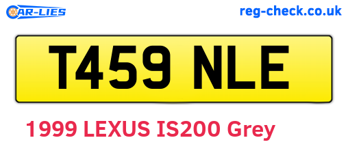 T459NLE are the vehicle registration plates.