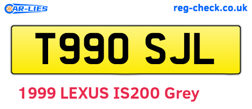 T990SJL are the vehicle registration plates.