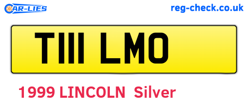 T111LMO are the vehicle registration plates.