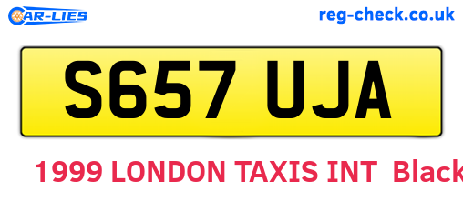 S657UJA are the vehicle registration plates.