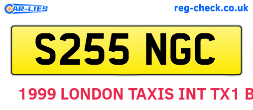 S255NGC are the vehicle registration plates.