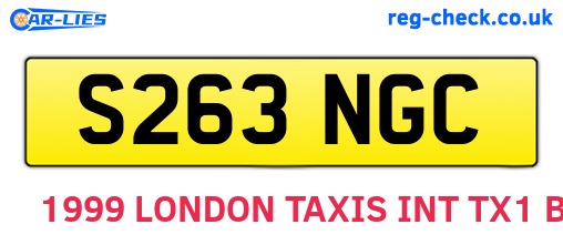 S263NGC are the vehicle registration plates.