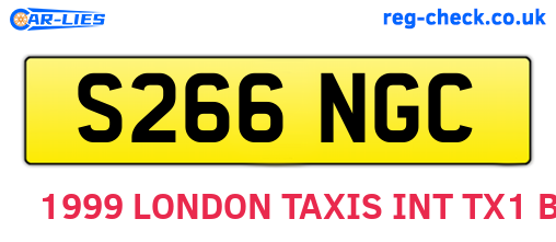 S266NGC are the vehicle registration plates.