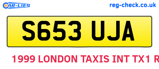 S653UJA are the vehicle registration plates.