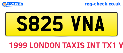 S825VNA are the vehicle registration plates.
