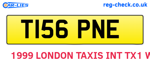 T156PNE are the vehicle registration plates.