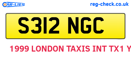 S312NGC are the vehicle registration plates.