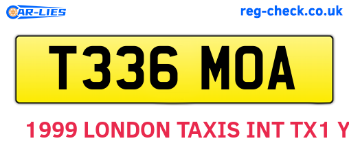 T336MOA are the vehicle registration plates.