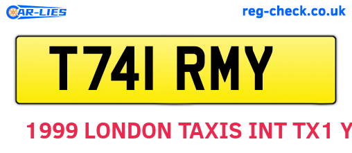 T741RMY are the vehicle registration plates.