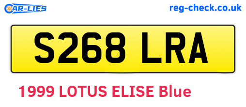 S268LRA are the vehicle registration plates.