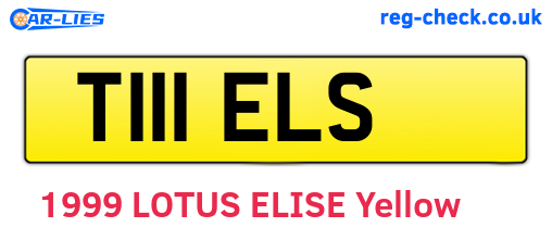 T111ELS are the vehicle registration plates.
