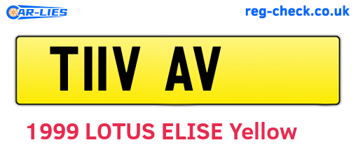 T11VAV are the vehicle registration plates.