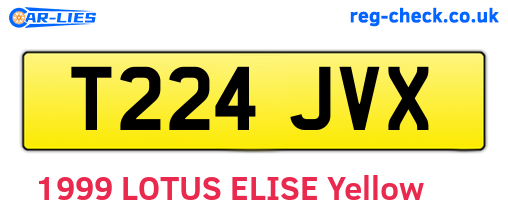 T224JVX are the vehicle registration plates.