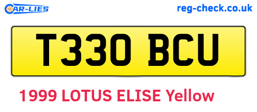 T330BCU are the vehicle registration plates.