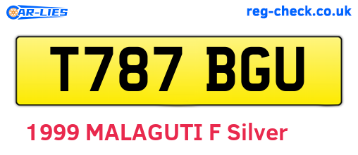 T787BGU are the vehicle registration plates.