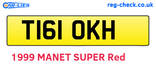 T161OKH are the vehicle registration plates.