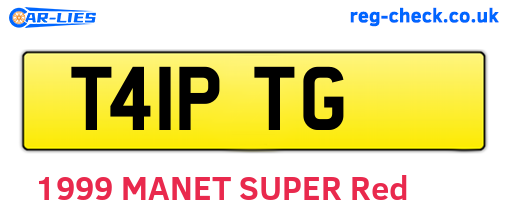 T41PTG are the vehicle registration plates.