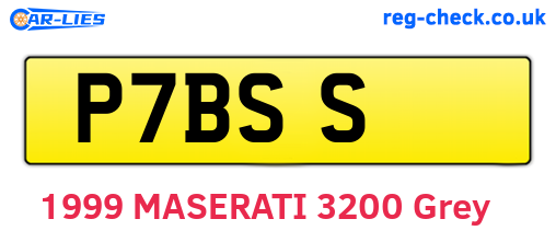 P7BSS are the vehicle registration plates.