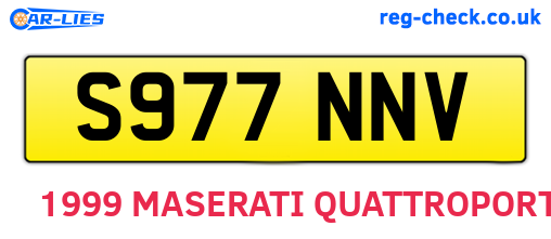 S977NNV are the vehicle registration plates.